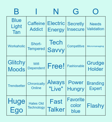 Vox Kin Bingo Card
