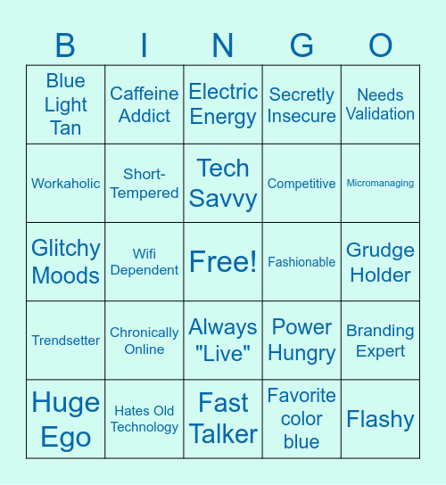 Vox Kin Bingo Card