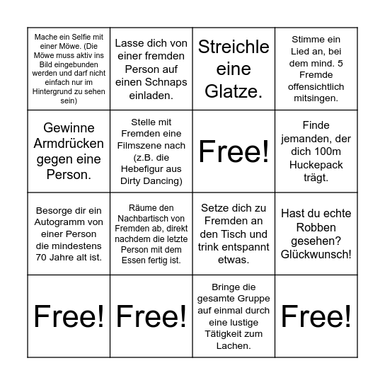 Norderney Bingo Card