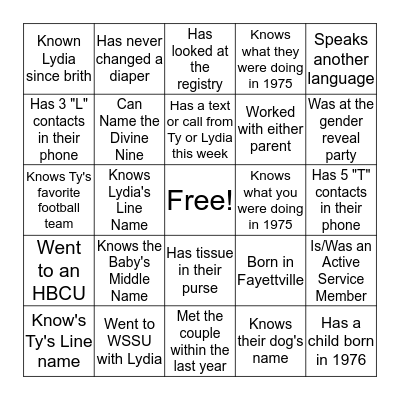 Find Someone Who? Bingo Card