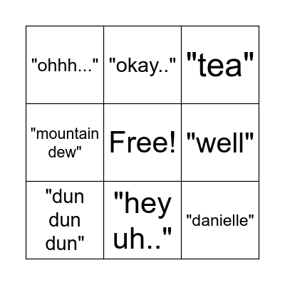 BRYAN SAYS "...." Bingo Card