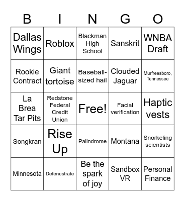 CNN 10 4/15/26 Bingo Card