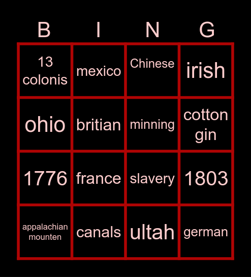 ALASTOR MORNING STAR Bingo Card