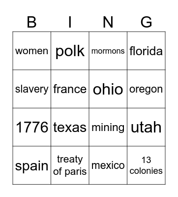 67 bingo Card