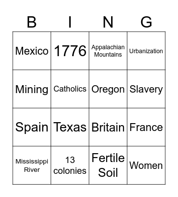 Bingo Card