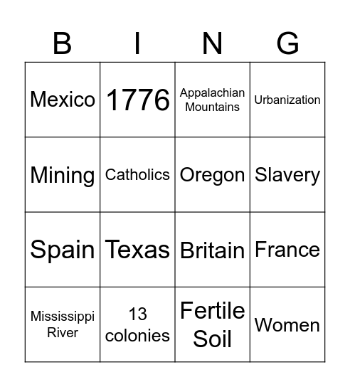 Bingo Card