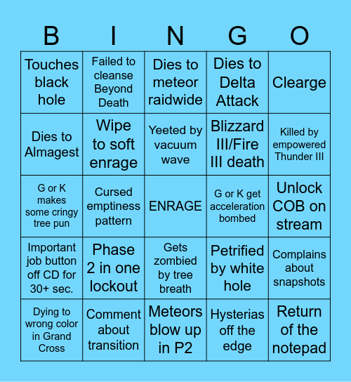 TREE Bingo Card