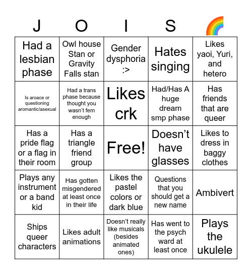 Jordan Bingo! Bingo Card