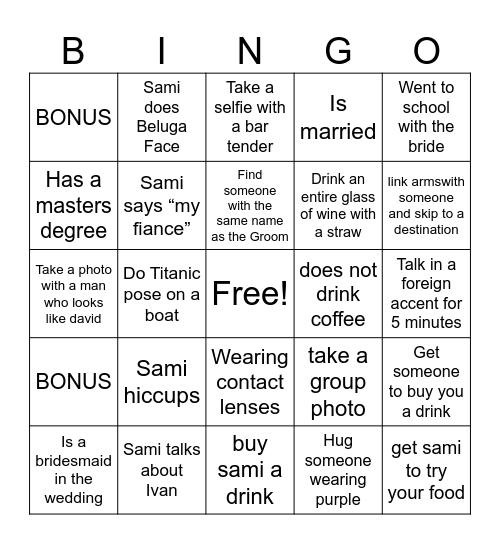 SAMI BACH Bingo Card