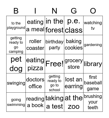 Inference Bingo Card