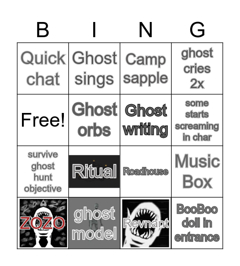 BLAIR roblox bingo 1 Bingo Card