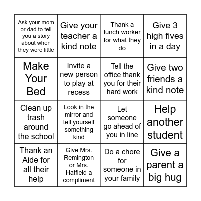 Kindness BINGO! Bingo Card