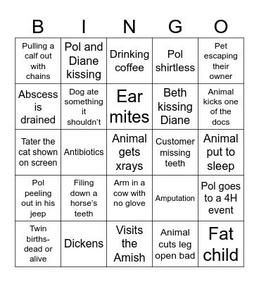 Dr. Pol Bingo Card