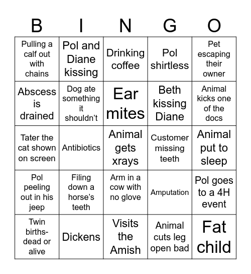 Dr. Pol Bingo Card