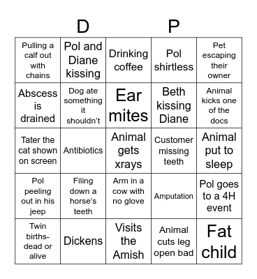 Dr. Pol Bingo Card