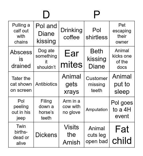 Dr. Pol Bingo Card