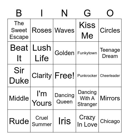 MAINE EAST PASSING PERIOD BINGO Card