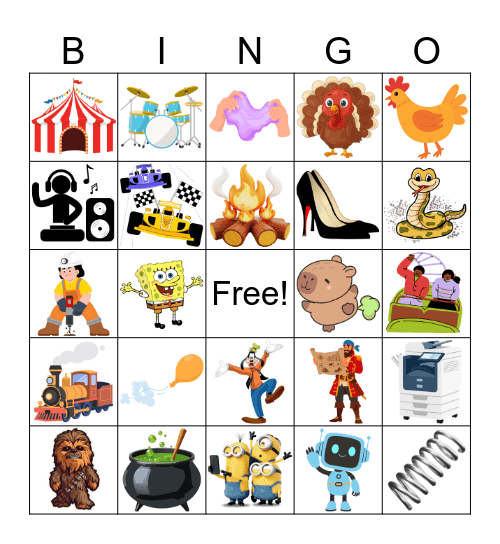 Sound Effect Bingo 2.0 Bingo Card