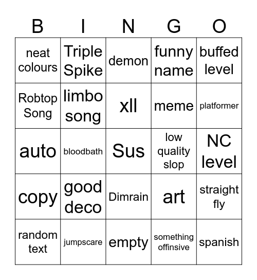 idk Bingo Card