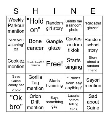MoonShineVR Bingo Card