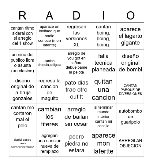 radio guaripolo 2 26 de abril 2026 Bingo Card