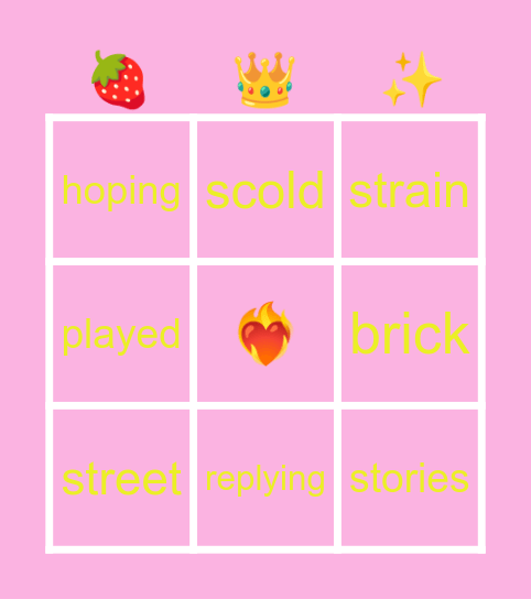 amelie is amazing :) Bingo Card