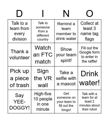 VR Blackout Bingo - World ed! Bingo Card