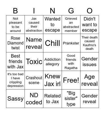 Ribbit Bingo Card