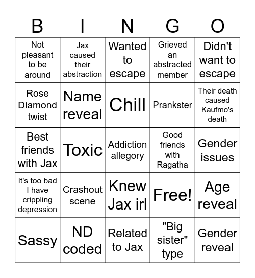 Ribbit Bingo Card