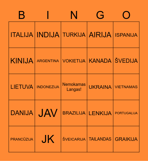 ChiGiDi Bingo! Bingo Card
