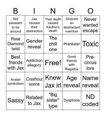 Ribbit Bingo Card