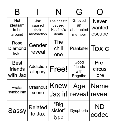 Ribbit Bingo Card