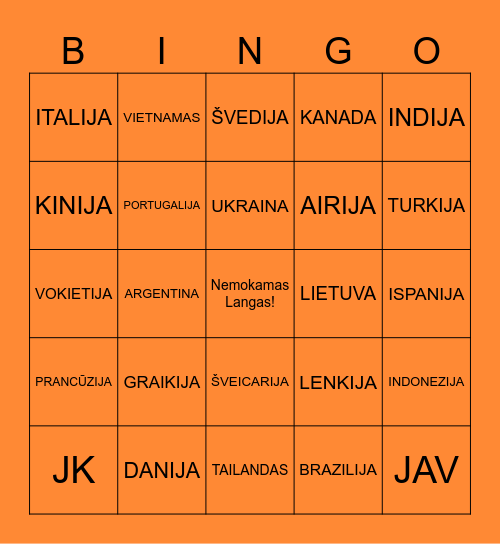 ChiGiDi Bingo! Bingo Card