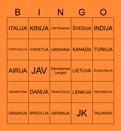 ChiGiDi Bingo! Bingo Card