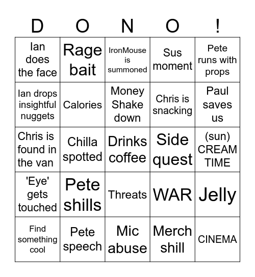 Day12 cyclathon 5 Bingo Card