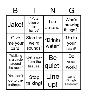 Mrs. Rangel Bingo Card