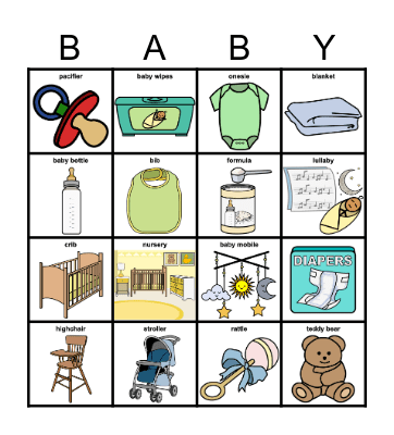 BABY BINGO! Bingo Card