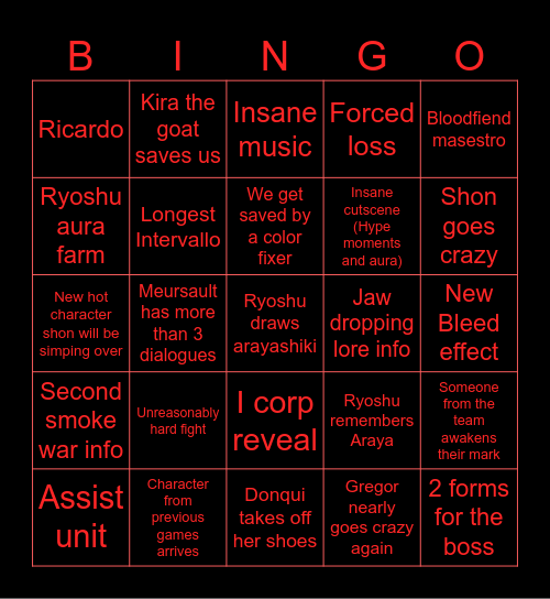 9.5 intervallo Bingo Card