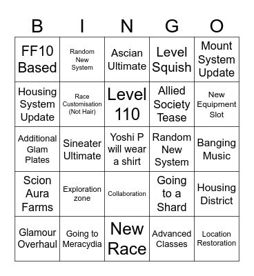 NA Fanfest 2026 Bingo Card