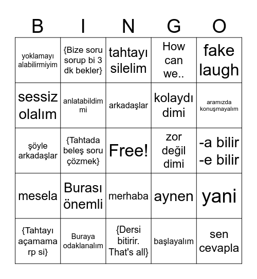 Calc II Bingo Card