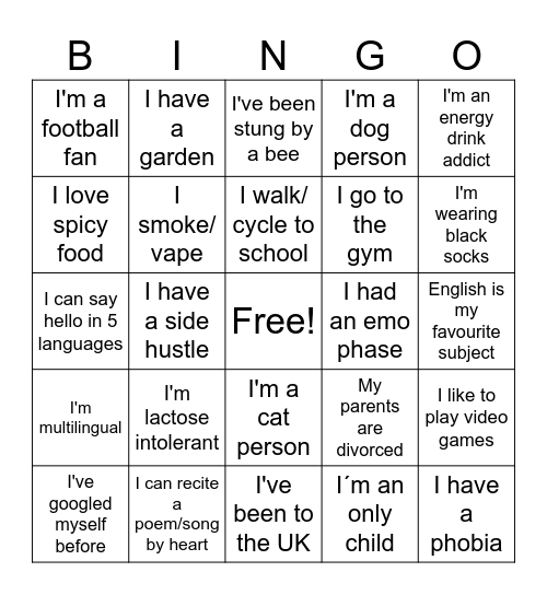 ECCC intro Bingo Card