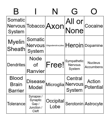 CNS Bingo Card