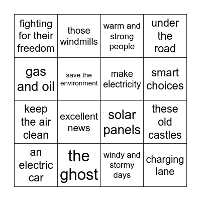 Going Green in Scotland Bingo Card