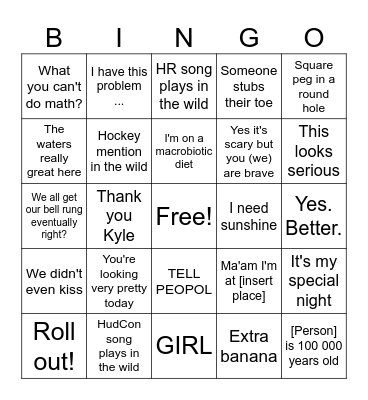 Secret Loon Mission Bingo Card