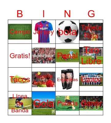 Soccer Bingo Card