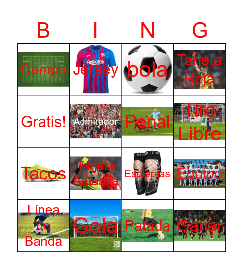 Soccer Bingo Card