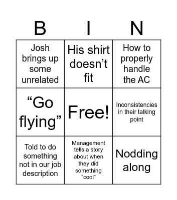 OFC Bingo Card