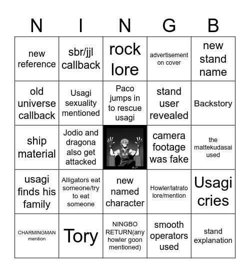 JOJOLANDS NINGBO BINGO CHAPTER APRIL 2026 Bingo Card