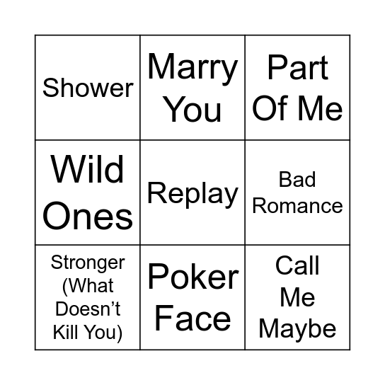 43 Bingo Card