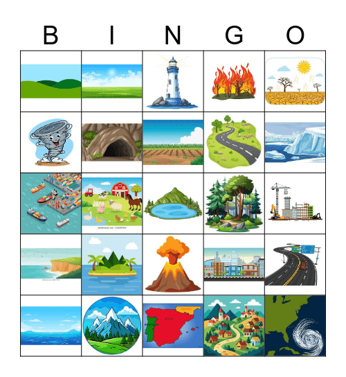 LANDSCAPES Bingo Card